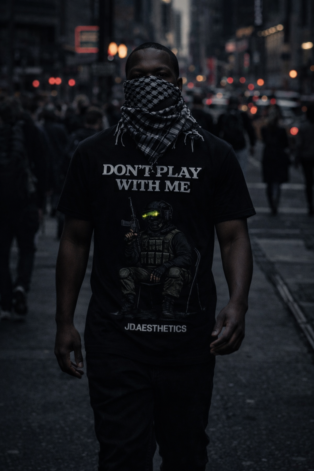 Tactical Soldier Graphic Tee – “Don't play with me.” Military Gamer Shirt