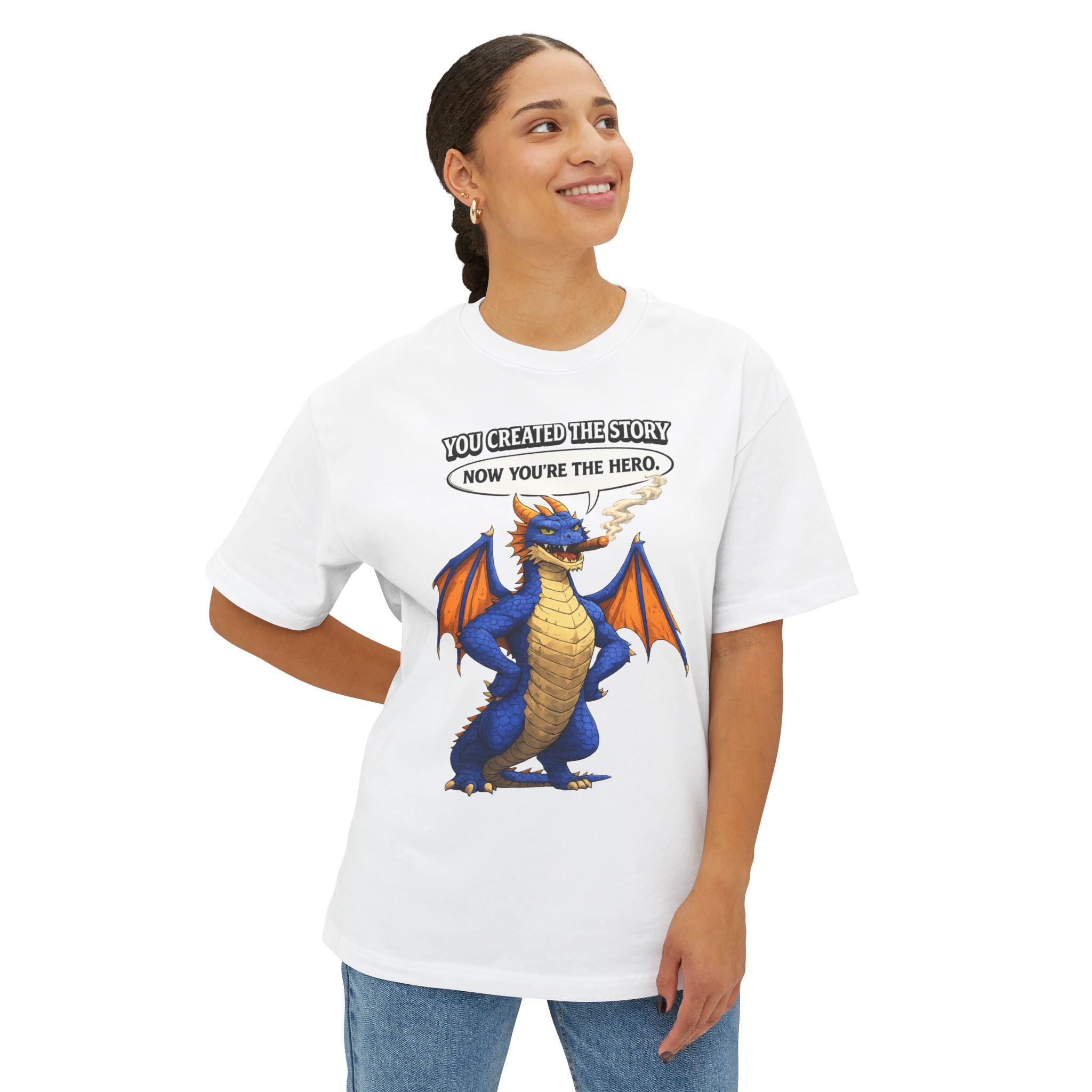 Dragon Illustration T‑Shirt — "You created the story, genius. Now you're the hero."