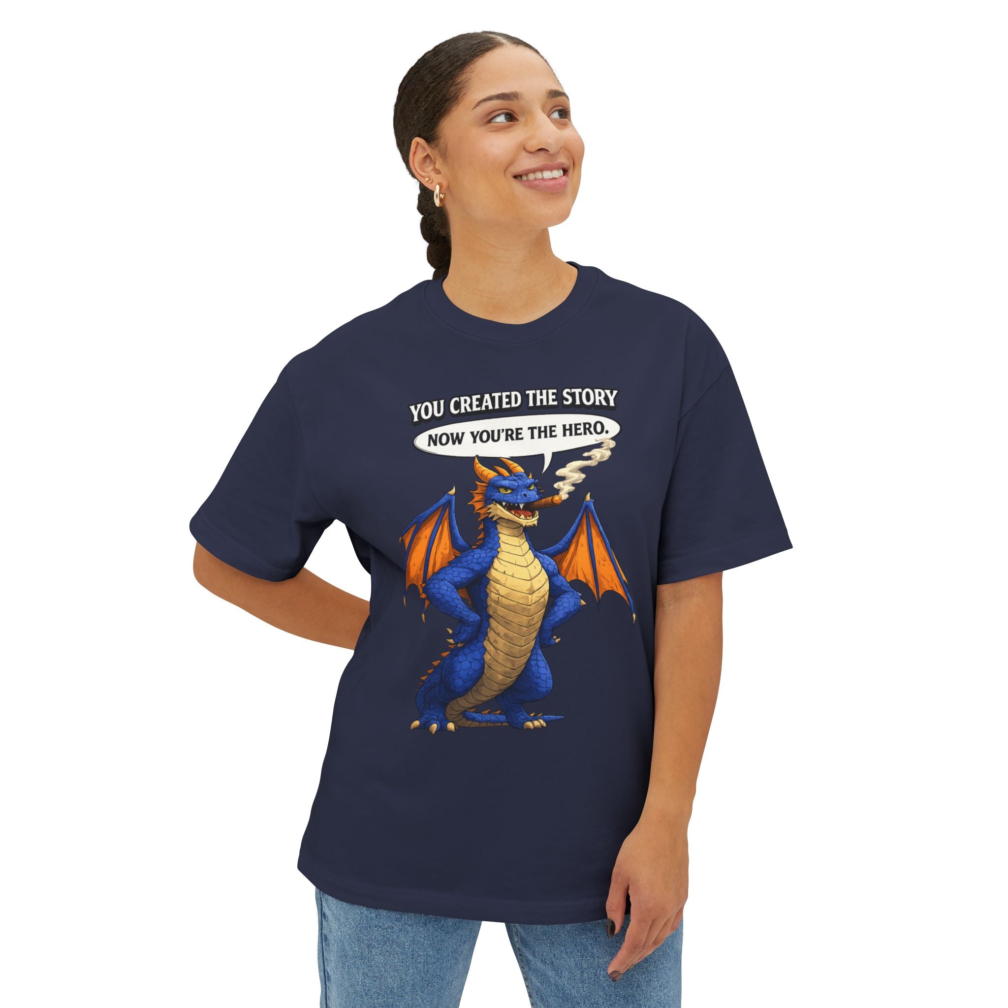 Dragon Illustration T‑Shirt — "You created the story, genius. Now you're the hero."